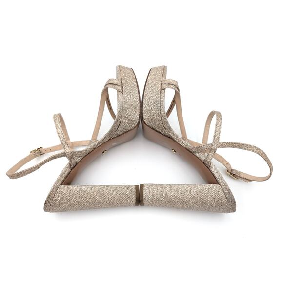 Pelle Moda Patsi 2 Platform High Heel Sandals Women's Gold Size US8M EU39 - Picture 5 of 10